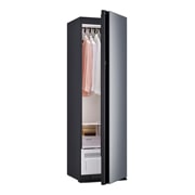 LG Паровой шкаф LG Styler SC5GMR80H | 5 вещей | Ручной отпариватель, Паровой шкаф LG Styler SC5GMR80H с приоткрытой дверью с женской одеждой внутри, SC5GMR80H, thumbnail 9