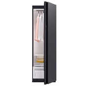 LG Паровой шкаф LG Styler SC5MHR80H | 5 вещей | Ручной отпариватель, Паровой шкаф LG Styler SC5MHR80H с приоткрытой дверью с женской одеждой внутри, SC5MHR80H, thumbnail 8