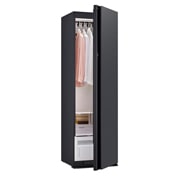 LG Паровой шкаф LG Styler SC5MHR80H | 5 вещей | Ручной отпариватель, Паровой шкаф LG Styler SC5MHR80H с приоткрытой дверью с женской одеждой внутри, SC5MHR80H, thumbnail 9