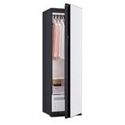 LG Паровой шкаф LG Styler SC5MSR4G | 5 вещей | Система автоматического освежения, Паровой шкаф LG Styler SC5MSR4G с приоткрытой дверью с женской одеждой внутри, SC5MSR4G, thumbnail 9