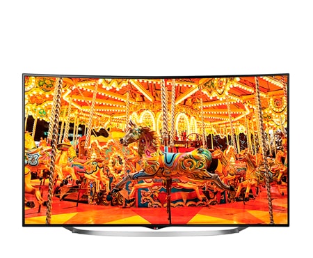 LG Премиальный ULTRA HD 4K телевизор с изогнутым экраном. Оснащен технологиями CINEMA 3D и webOS, 55UC970V