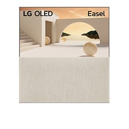 Easel seen from the front in Full View, slightly angled left and leaning against the wall.2