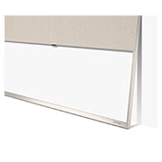 LG Телевизор LG 65ART90E6QA 65'' OLED Objet Collection Easel, Крупный план нижней части телевизора Easel с логотипом LG Objet., 65ART90E6QA, thumbnail 13