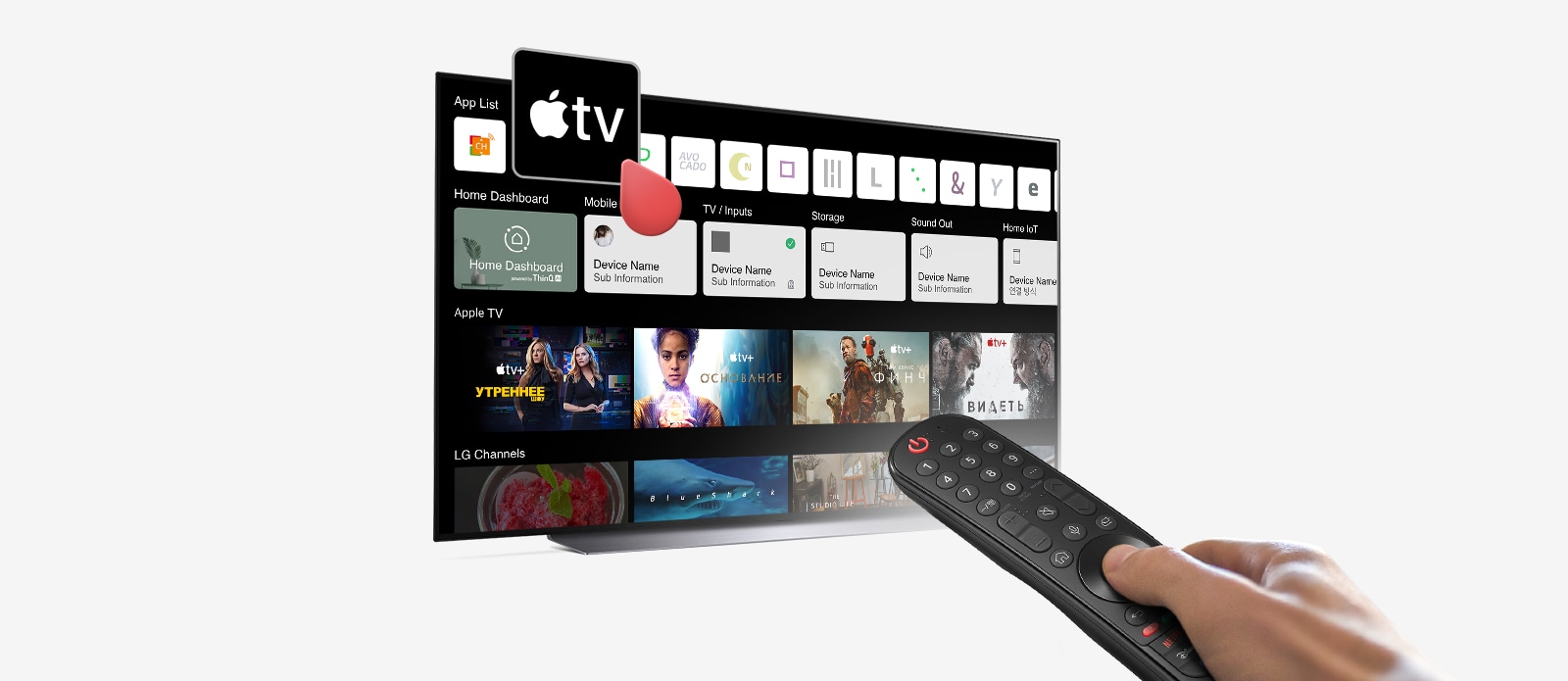 Пульт lg webos tv. Apple TV+. LG IOS телевизор. Последняя версия IOS на телевизоре LG. Apple TV+ возрастной ценз.
