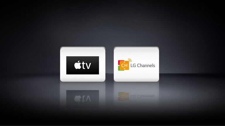 Три логотипа: Приложение Apple TV и LG Channels