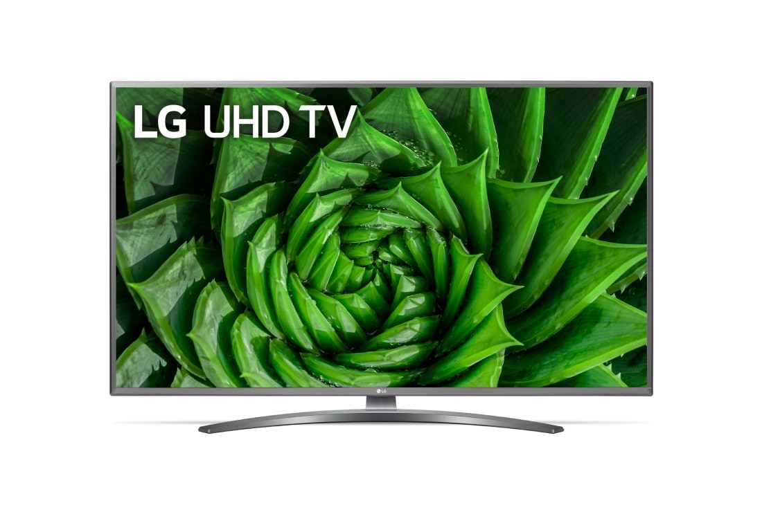LG UHD телевизор LG 50'', вид спереди с изображением на экране, 50UN81006LB