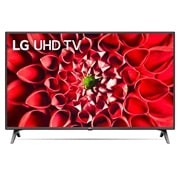 LG UN71 49'' 4K Smart UHD TV, вид спереди с изображением на экране, 49UN71006LB, thumbnail 1