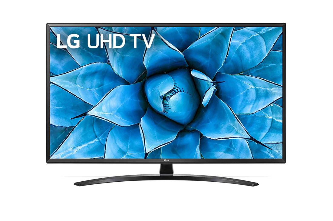 LG Телевизор LG, вид спереди с изображением на экране, 49UN74006LA