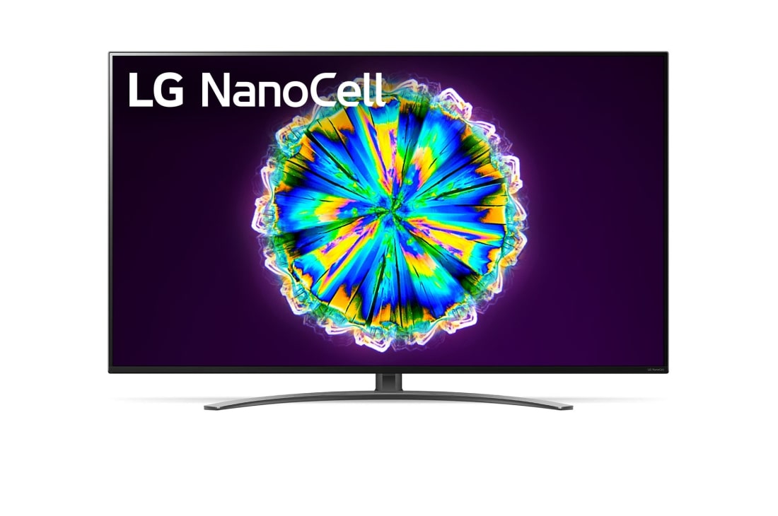 LG NanoCell 4K телевизор 55'' LG 55NANO866NA, вид спереди с изображением на экране, 55NANO866NA