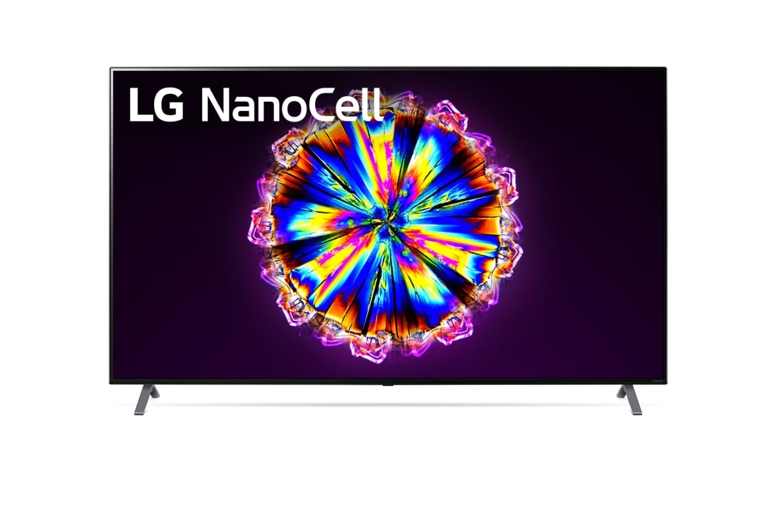LG Nano90 75'' 4K NanoCell телевизор, вид спереди с изображением на экране, 75NANO906NA