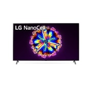 LG 4K NanoCell телевизор 86'' LG Nano90 86NANO906NA, вид спереди с изображением на экране, 86NANO906NA, thumbnail 1