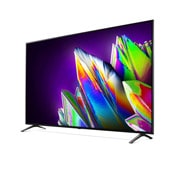 LG 8K NanoCell телевизор 75'' LG 75NANO976NA, вид сбоку под углом 30 градусов с изображением на экране, 75NANO976NA, thumbnail 3