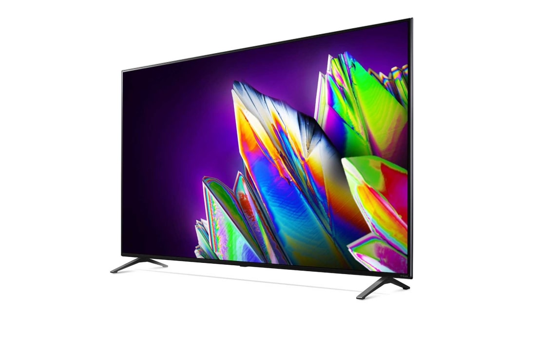 LG 8K NanoCell телевизор 75'' LG 75NANO976NA, вид сбоку под углом 30 градусов с изображением на экране, 75NANO976NA, thumbnail 3