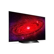 LG 4K Smart OLED телевизор 48'' LG CX OLED48CXRLA, вид сбоку под углом 60 градусов с изображением на экране, OLED48CXRLA, thumbnail 5