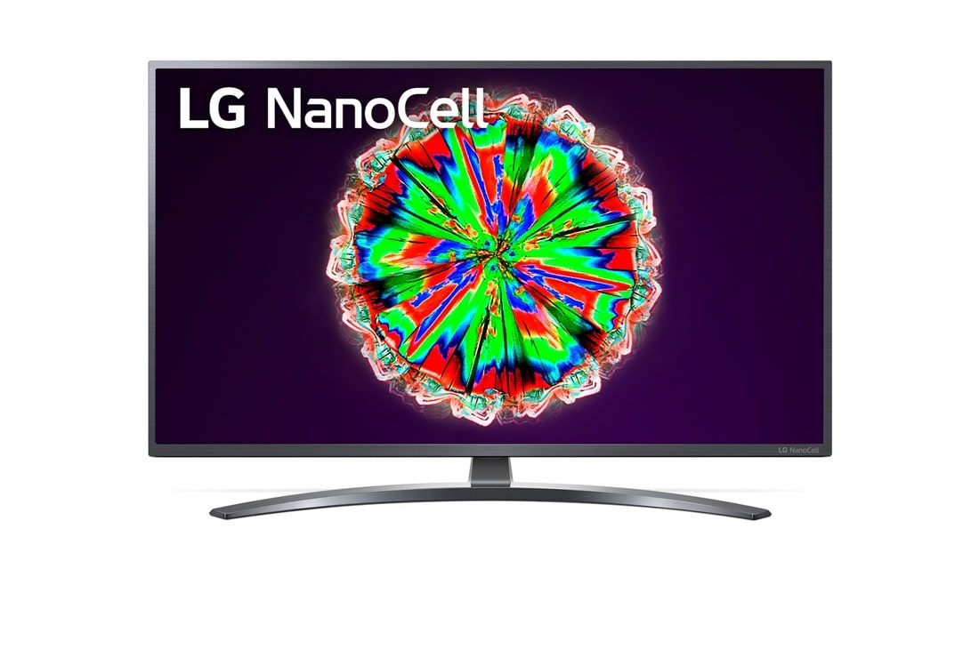 LG Nano79 50'' 4K NanoCell телевизор, вид спереди с изображением на экране, 50NANO796NF