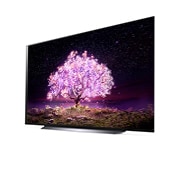 LG 4K OLED телевизор 83'' LG OLED83C1RLA, вид сбоку под углом 30 градусов, OLED83C1RLA, thumbnail 3