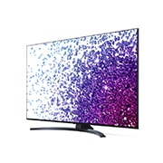 LG 4K NanoCell телевизор LG 65'', вид под углом 30 градусов с изображением на экране, 65NANO766PA, thumbnail 3