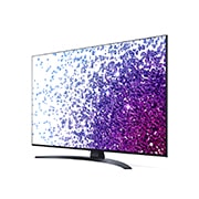 LG 4K NanoCell телевизор LG 43'', вид под углом 30 градусов с изображением на экране, 43NANO766PA, thumbnail 3