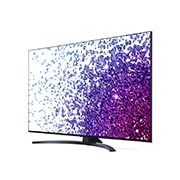 LG 4K NanoCell телевизор LG 55'', вид под углом 30 градусов с изображением на экране, 55NANO766PA, thumbnail 3