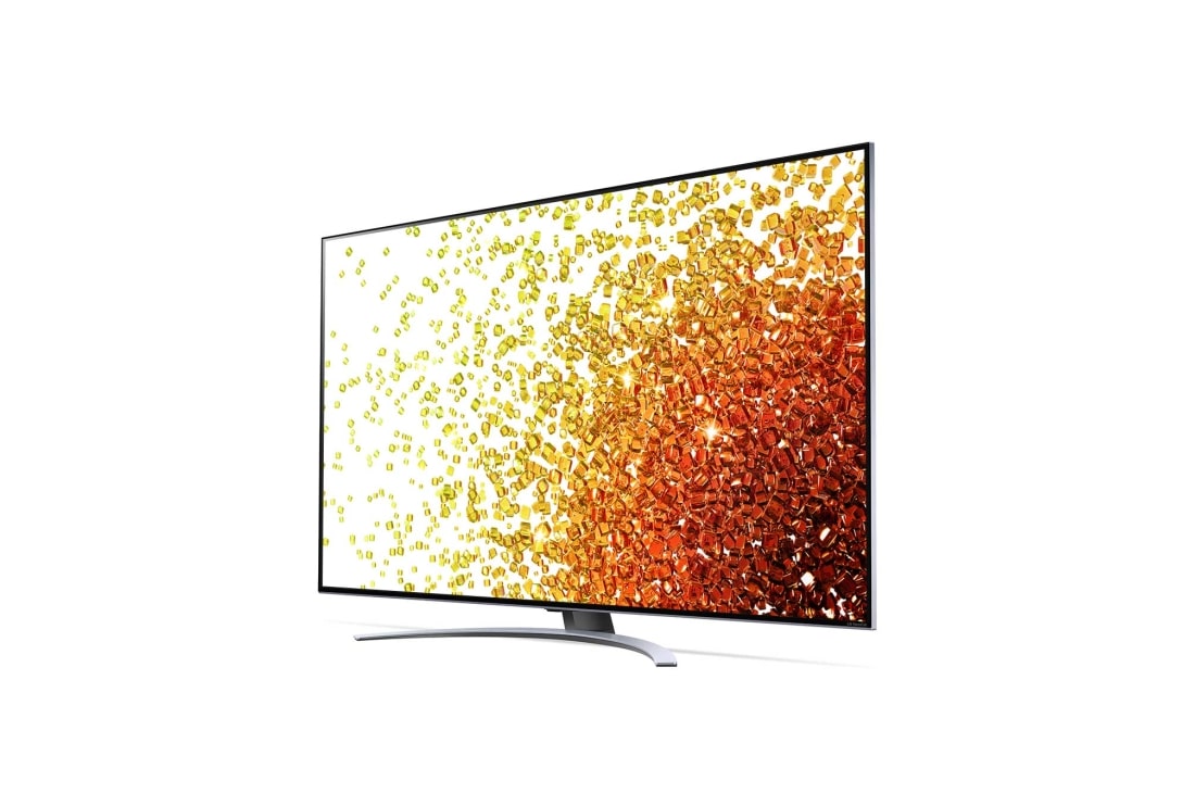 LG 4K NanoCell телевизор 55'' LG 55NANO926PB, вид под углом 30 градусов с изображением на экране, 55NANO926PB, thumbnail 3