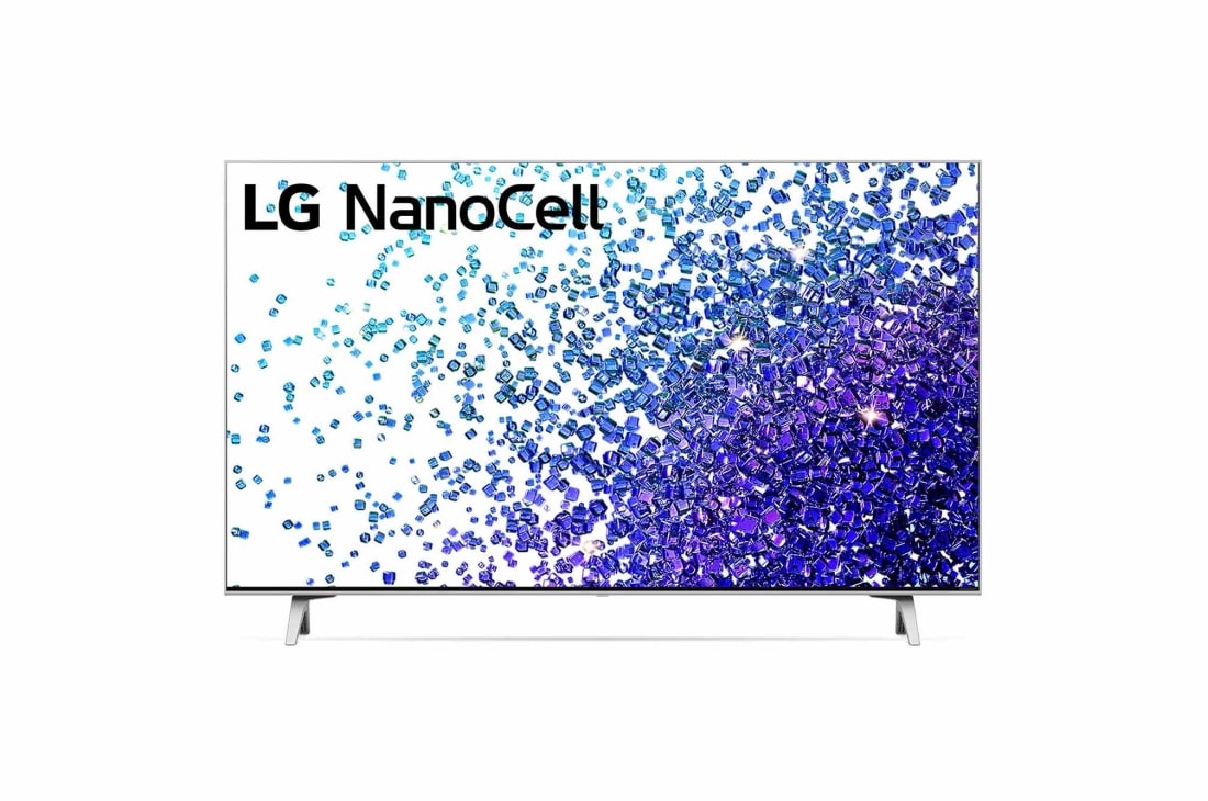 LG 4K NanoCell телевизор 43'' LG 43NANO776PA, Вид телевизора LG NanoCell спереди, 43NANO776PA