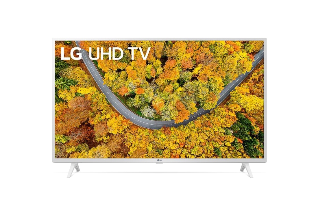 LG 4K UHD телевизор LG 43'', вид спереди с изображением на экране, 43UP76906LE