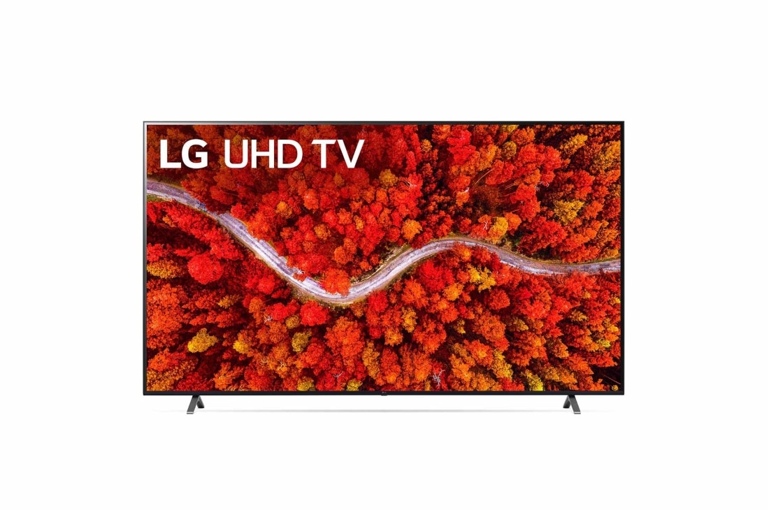 LG 4K UHD телевизор LG 75'', Вид телевизора LG UHD спереди, 75UP80006LA