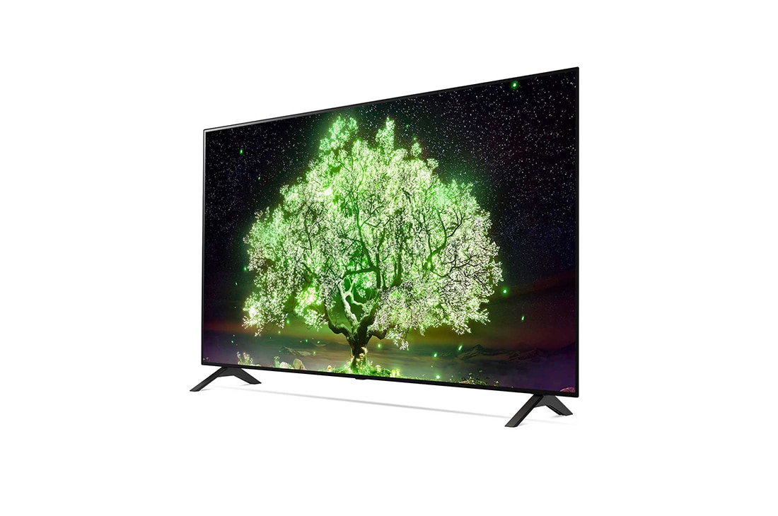 LG 4K OLED телевизор 55'' LG OLED55A1RLA, вид сбоку под углом 30 градусов, OLED55A1RLA, thumbnail 3