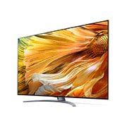 LG QNED MiniLED 4K телевизор 65'' серия 91, вид под углом 30 градусов с изображением на экране, 65QNED916PA, thumbnail 3