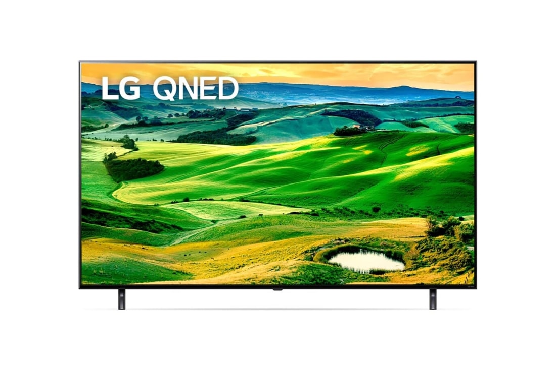 LG 4K QNED телевизор 65'' LG 65QNED806QA, Телевизор LG 65QNED806QA вид спереди, 65QNED806QA