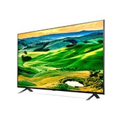 LG 4K QNED телевизор 65'' LG 65QNED806QA, вид под углом 30 градусов с изображением на экране, 65QNED806QA, thumbnail 3