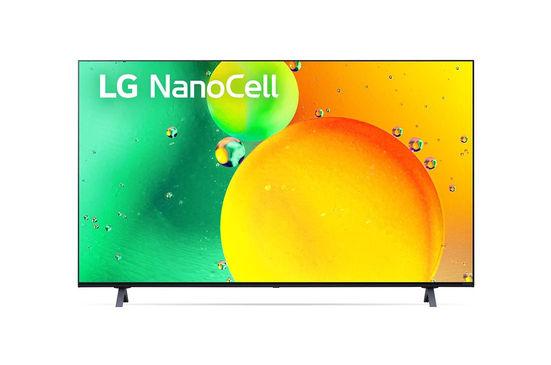 LG 4K NanoCell телевизор 65'' LG 65NANO756QA, Вид телевизора LG NanoCell спереди, 65NANO756QA