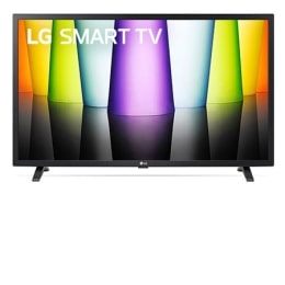 Вид телевизора LG Full HD спереди с изображением на экране и логотипом продукта2