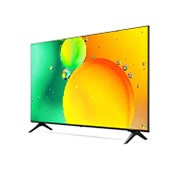 LG 4K NanoCell телевизор 43'' LG 43NANO756QA, вид под углом 30 градусов с изображением на экране, 43NANO756QA, thumbnail 3