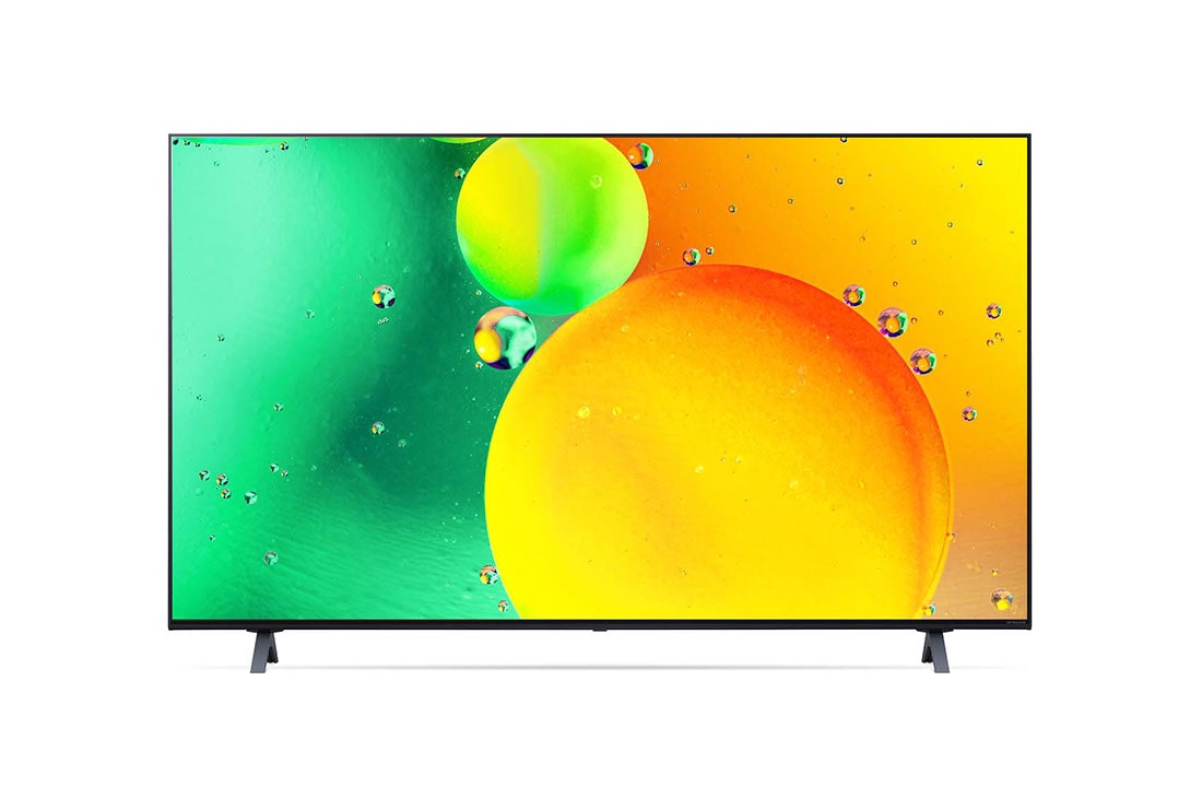 LG 4K NanoCell телевизор 50'' LG 50NANO756QA, вид спереди с изображением на экране, 50NANO756QA, thumbnail 2
