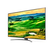 LG QNED 4K телевизор 55'' серия 81, вид под углом 30 градусов с изображением на экране, 55QNED816QA, thumbnail 3
