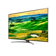 LG 4K QNED телевизор 55'' LG 55QNED816QA, вид под углом 30 градусов с изображением на экране, 55QNED816QA, thumbnail 3