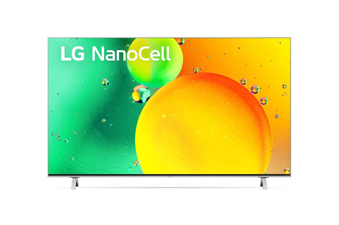 LG 4K NanoCell телевизор 65'' LG 65NANO776QA, Вид телевизора LG NanoCell спереди, 65NANO776QA