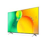 LG NANO77 65'' 4K NanoCell телевизор, вид под углом 30 градусов с изображением на экране, 65NANO776QA, thumbnail 3