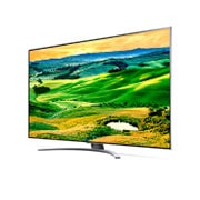 LG 4K QNED телевизор 55'' LG 55QNED829QB, вид под углом 30 градусов с изображением на экране, 55QNED829QB, thumbnail 3