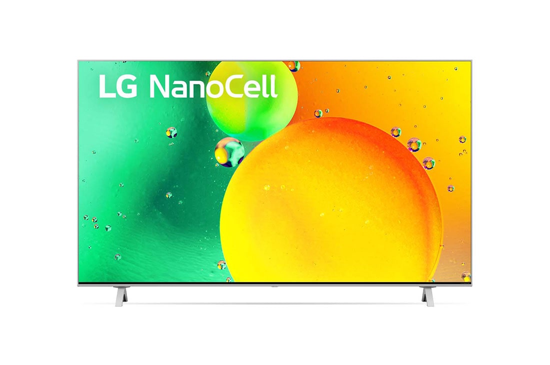 LG 4K NanoCell телевизор 55'' LG 55NANO776QA, Вид телевизора LG NanoCell спереди, 55NANO776QA