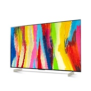 LG 4K OLED телевизор 42'' LG OLED42C2RLB, Вид сбоку под углом , OLED42C2RLB, thumbnail 2