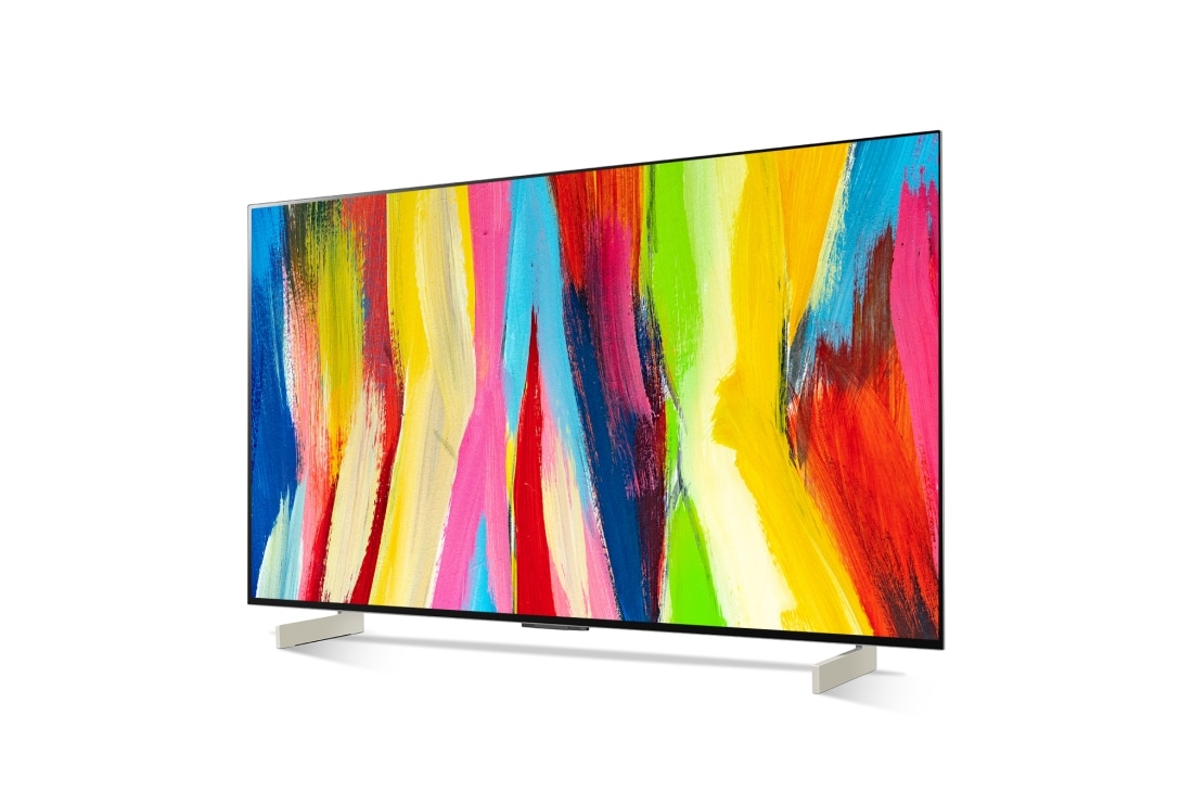 LG 4K OLED телевизор 42'' LG OLED42C2RLB, Вид сбоку под углом , OLED42C2RLB, thumbnail 2