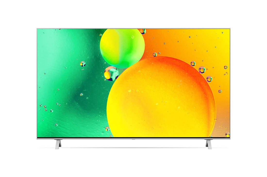 LG 4K NanoCell телевизор 50'' LG 50NANO776QA, вид спереди с изображением на экране, 50NANO776QA, thumbnail 2