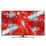 LG 4K UHD телевизор 65'' LG 65UQ91009LD, Вид телевизора LG UHD спереди с изображением на экране и логотипом продукта, 65UQ91009LD, thumbnail 1
