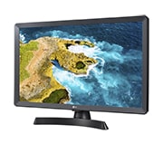 LG Smart HD телевизор 24'' LG 24TQ510S-PZ, Вид сбоку под углом -15 градусов, 24TQ510S-PZ, thumbnail 2