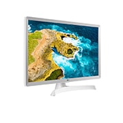 LG 28'' HD LED-телевизор, Вид сбоку под углом +30 градусов, 28TQ515S-WZ, thumbnail 4