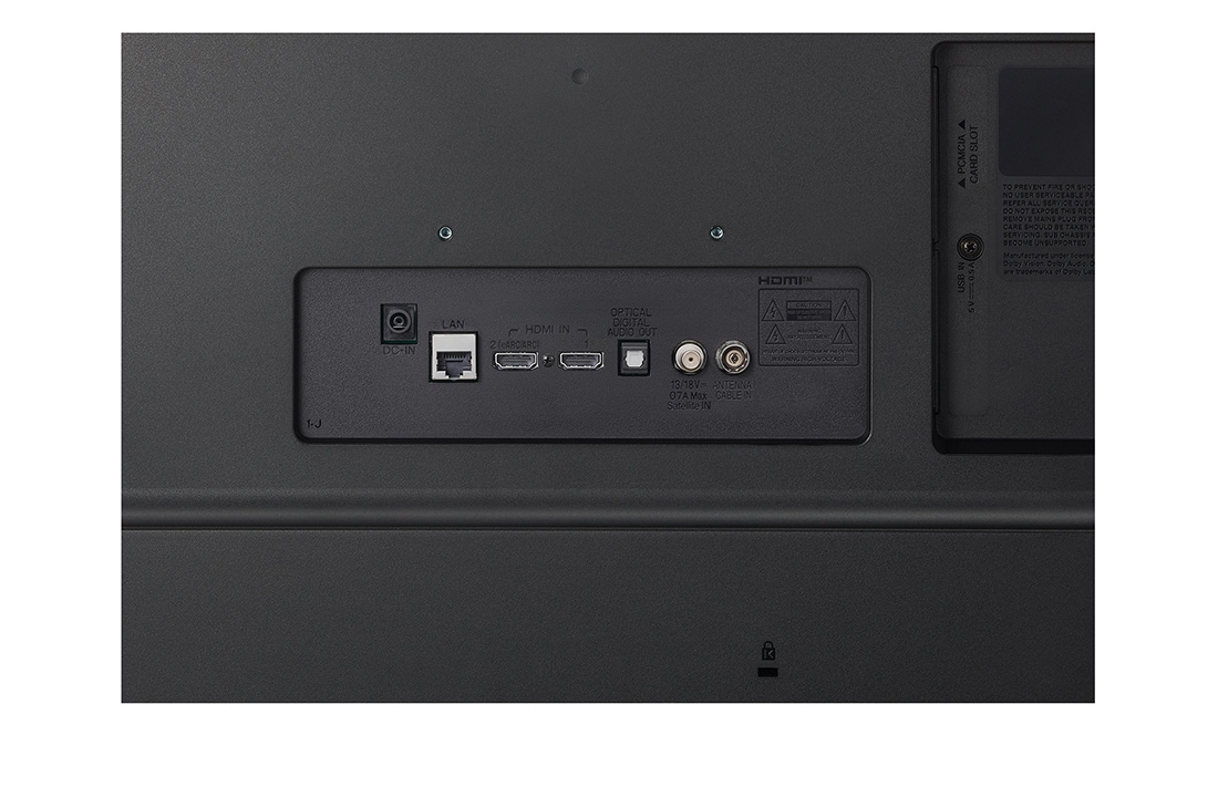 LG Smart HD телевизор 28'' LG 28TQ515S-PZ, крупный план разъемов, 28TQ515S-PZ, thumbnail 8