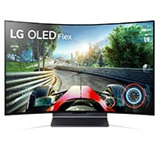 LG Телевизор 42'' LG OLED Flex 42LX3Q6LA | Гибкий дисплей, Вид Flex спереди с полностью изогнутым экраном., 42LX3Q6LA, thumbnail 2