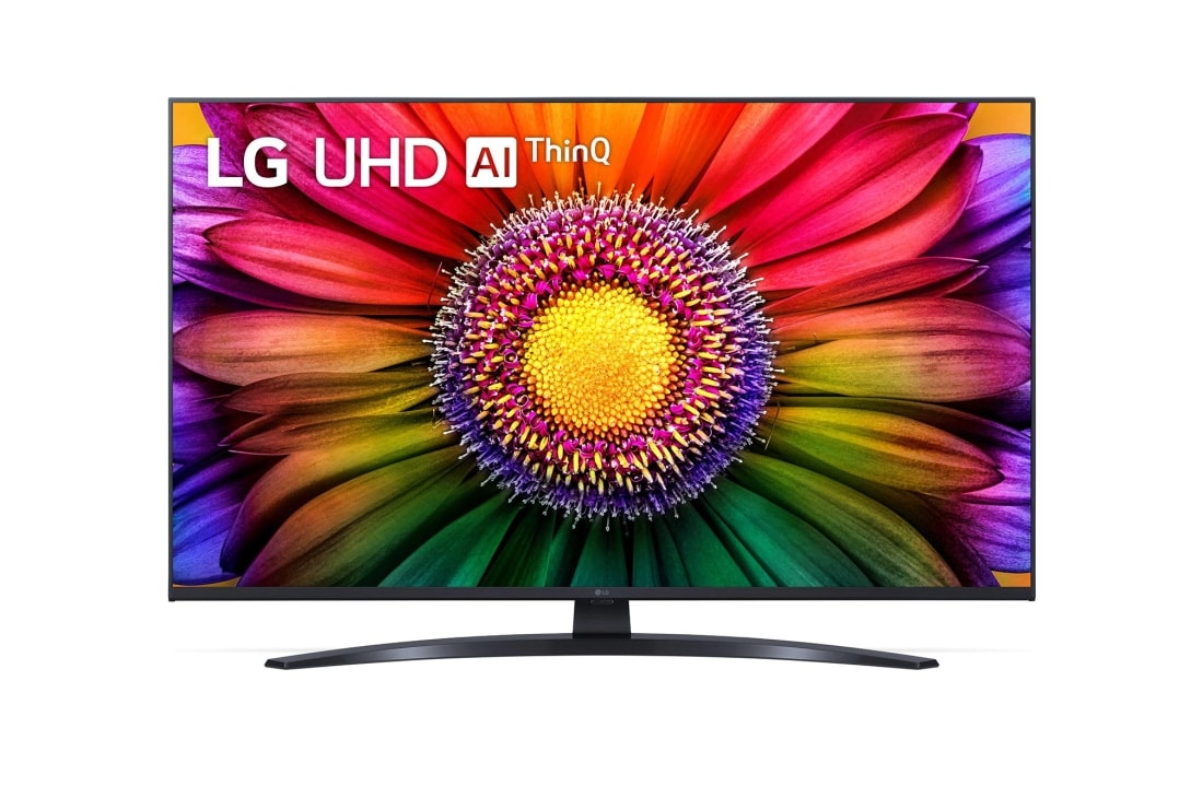 LG 4K Smart UHD телевизор 43'' LG UR81006, Вид телевизора LG UHD спереди, 43UR81006LJ